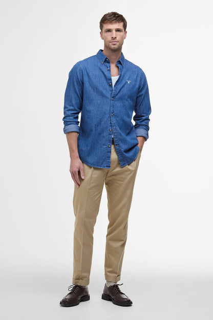 Denim Crest Tailored Long-Sleeved Shirt